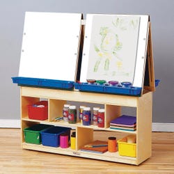 Childcraft Art Easel Center for Kids, 4-Person, 47-3/4 x 13 x 50-1/8 Inches, Item Number 271543