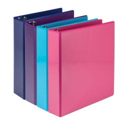 Image for Samsill Durable View Binders, D-Ring, 2 Inch, Assorted Fashion Colors, Pack of 4 from School Specialty