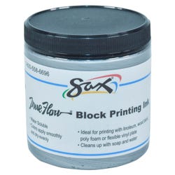 Image for Sax True Flow Water Soluble Block Printing Ink, 8 Ounces, Silver from School Specialty