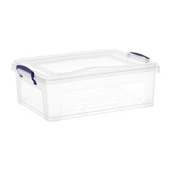 Superio Brand Plastic Storage Container, 10.5 Quart, Clear 2133543