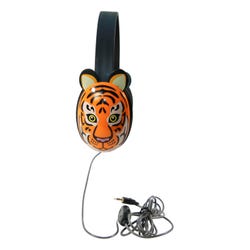 Image for Califone Listening First 2810-BE Over-Ear Stereo Headphones, Inline Volume Control, 3.5mm Plug, Tiger from School Specialty