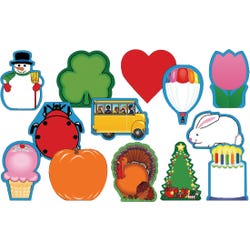 Image for Creative Shapes Etc Mini Seasonal Notepads, 3-1/2 x 3 Inches, Set of 13, Styles Will Vary from School Specialty