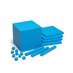 Image for School Smart Beginner Base Ten Blocks, Blue, 311 Pieces from School Specialty