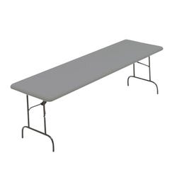 Image for Iceberg IndestrucTable TOO Folding Table, Rectangle, 96 x 30 x 29 Inches, Charcoal Top, Gray Frame from School Specialty