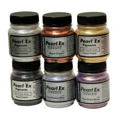 Image for Jacquard Pearl Ex Powder Pigments, Assorted Metallic Colors, Set of 6 from School Specialty