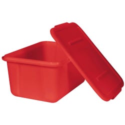 Image for School Smart Storage Tote with Snaptite Lid, 11-3/4 x 15-1/2 x 7-1/2 Inches, Red from School Specialty