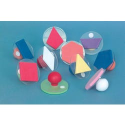 Image for Center Enterprises Giant Geometric Shapes Stamp Set with Storage Case, 3 Inch, Set of 10 from School Specialty