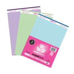 Image for Enviroshades Legal Pads, 8-1/2 x 11 Inches, Assorted Colors, 40 Sheets, Pack of 3 from School Specialty