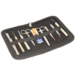 Image for Eisco Labs Dissection Set, Stainless Steel, 9 Instruments with Leather Case from School Specialty