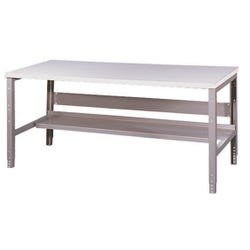 Image for Debcor All Purpose Work Table, 48 x 24 x 31 to 35 Inches, Laminated Particle Board Top, Gray from School Specialty