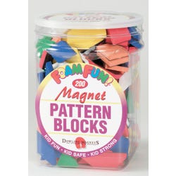 Image for Dowling Magnets Pattern Block Set, 200 Pieces from School Specialty