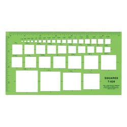 Image for Westcott Squares Template, 4 x 7-1/4 Inches from School Specialty