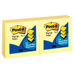 Image for Post-it Pop-Up Original Notes, 3 x 3 Inches, Canary Yellow, 1 Pad with 100 Sheets from School Specialty