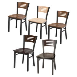 Image for KFI 3315B Series Wood Frame and Back Cafe Chair with Steel Frame from School Specialty