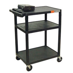 Image for Luxor H Wilson LP AV Table with Electrical Assembly, 24 in W X 18 in D X 34 in H, Black from School Specialty