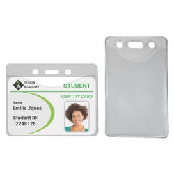 Image for C-Line Heavy Duty Badge Holders, Horizontal, 2-2/5 x 3-2/5 Inches, Pack of 100 from School Specialty