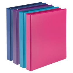 Image for Samsill Durable View Binders, D-Ring, 1 Inch, Assorted Fashion Colors, Pack of 4 from School Specialty