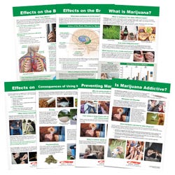 Image for Sportime All About Marijuana Bulletin Board Charts, Set of 7, Grades 5 to 12 from School Specialty