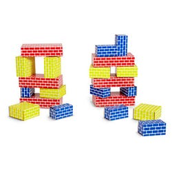 Image for Childcraft Corrugated Building Blocks, Various Sizes, Primary Colors, Set of 84 from School Specialty