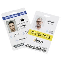 Image for Avery Durable Tall ID Badges for Lanyards, Laser Printable on Both Sides, Blank White, 3.375 x 2.125 Inch from School Specialty