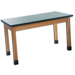 Image for Classroom Select Science Table, ChemGuard Top, 60 x 30 x 36 Inches, Oak, Black from School Specialty