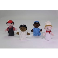 Childcraft Career Puppets, 12 Inches, Assorted Designs, Set of 4, Item Number 2102809