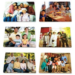 Melissa and Doug Multi-Ethnic Family Puzzles, 12 Pieces Each, Set of 6, Item Number 080783