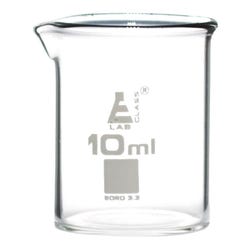 Image for Eisco 10 mL Borosilicate Glass Beaker with Spout, Low Form from School Specialty