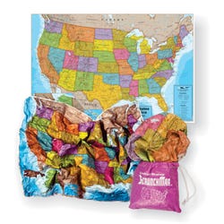 Round World Products US ScrunchMap, 24 x 36 in., Pack of 25, Item Number 1562627