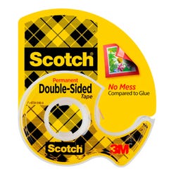 Scotch 665 Double-Sided Tape in Handheld Dispenser, 0.50 x 250 Inches, Clear, Item Number 040485