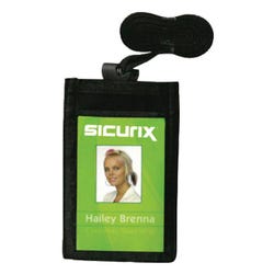 Image for Sicurix Identification Neck Pouch, 3-1/2 x 2-1/4 Inches, Nylon, Black from School Specialty