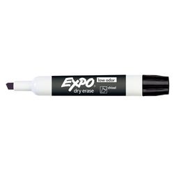 EXPO Low Odor Dry Erase Marker, Chisel Tip, Black 175100