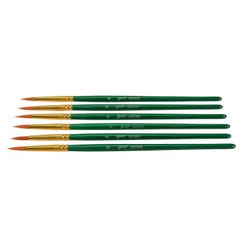 Sax Optimum Golden Synthetic Taklon Paint Brushes, Round, Size 4, Pack of 6, Item Number 1567608