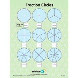 Image for Achieve It! Fraction Circles And Equivalents Graphic Organizers, Set Of 10 from School Specialty