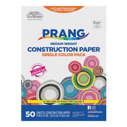 Image for Prang Medium Weight Construction Paper, 9 x 12 Inches, Yellow, 50 Sheets from School Specialty