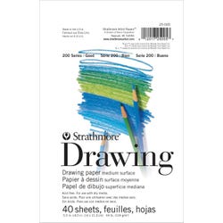 Image for Strathmore 200 Series Drawing Pad, 5-1/2 x 8-1/2 Inches, 64 lb, 40 Sheets from School Specialty