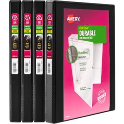 Image for Avery Durable View Binders, 1/2 Inch, Slant Rings, Black, Pack of 4 from School Specialty
