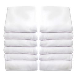 Foundations SafeFit Mattress Sheet, for Compact Cribs, 38 x 24 x 4 Inches, White, Case of 12, Item Number 2051439