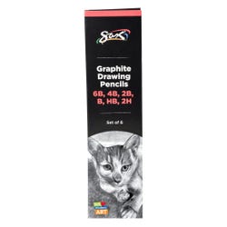 Sax Graphite Drawing Pencil Pack, Assorted Degrees, Set of 6 Item Number 2090705