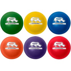 Image for Rhino Skin Dodgeballs, 7 Inches, Assorted Colors, Set of 6 from School Specialty