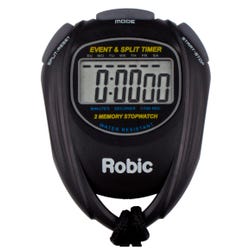Robic SC-539 Water Resistant Event and Split Time 2 Memory Stopwatch, Black, Item Number 1592968