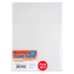 Image for Jack Richeson Clear Carve Etch Plates, 5 x 7 Inches, Pack of 3 from School Specialty