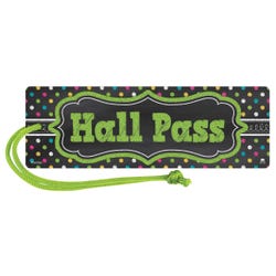 Image for Teacher Created Resources Hall Passes, Magnetic, Chalkboard Brights, Set of 3 from School Specialty
