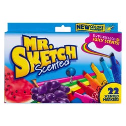 Image for Mr. Sketch Scented Markers, Chisel Tip, Assorted Scents and Colors, Set of 22 from School Specialty