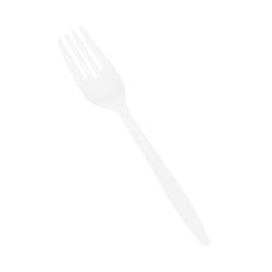 Image for Crystalware Fork, Medium Weight , White, Plastic, Case of 1000 from School Specialty