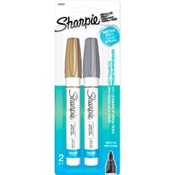 Image for Sharpie Water Based Paint Marker Set, Medium Tip, Metallic Gold/Silver, Set of 2 from School Specialty