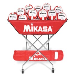 Image for Mikasa Collapsible Hammock Ball Cart with Carry Bag, Scarlet from School Specialty