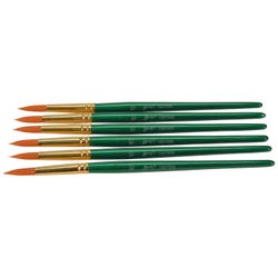 Sax Optimum Golden Synthetic Taklon Paint Brushes, Round, Size 10, Pack of 6, Item Number 1567606