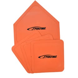 Sportime Throw-Down Bases and Home Plate, Orange, Set of 4 Item Number, 2093005