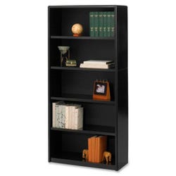 Image for Safco ValueMate Bookcase, 5 Shelves, 31-3/4 x 13-1/2 x 67 Inches, Black from School Specialty